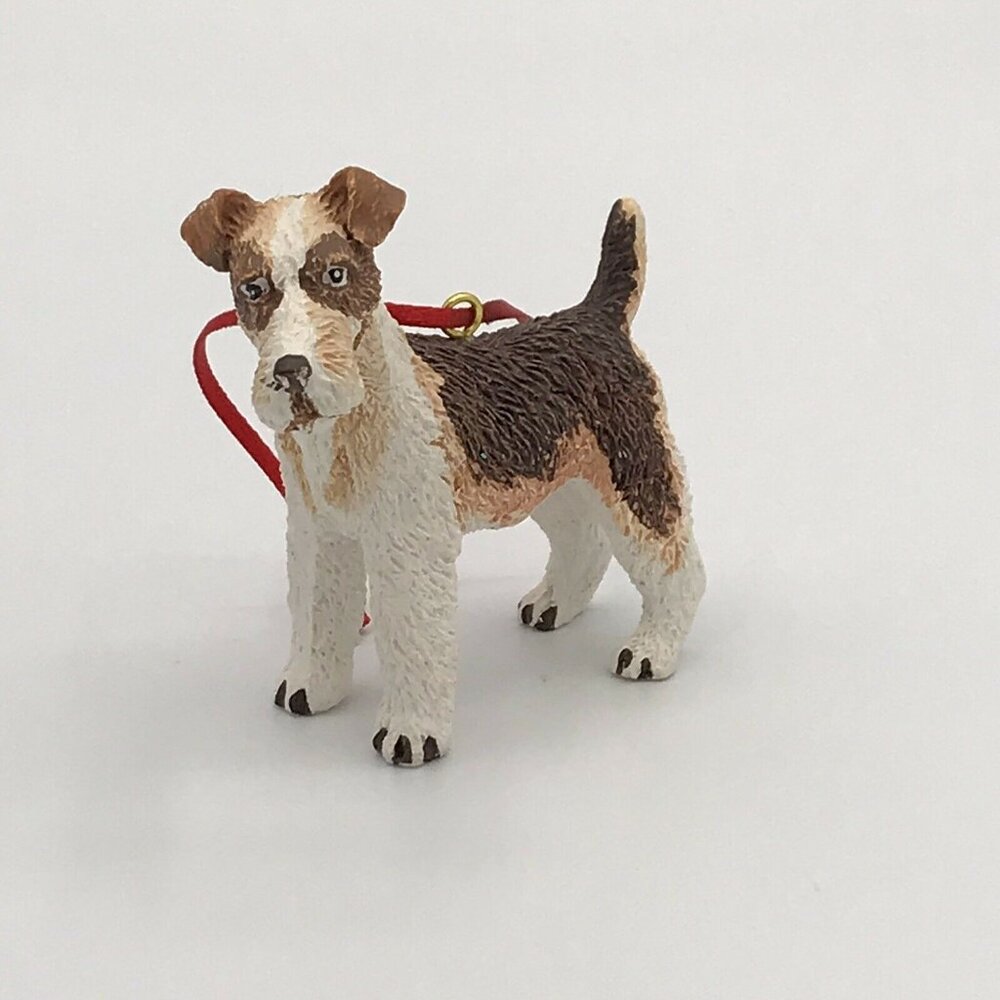 Wire Fox Terrier Resin Ornament Dog Lover Holiday Gift Small 2" Figurine - Picture 2 of 6